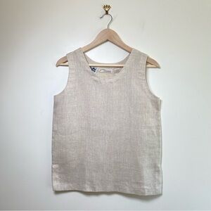 Norm Thompson Irish Linen Top NWOT